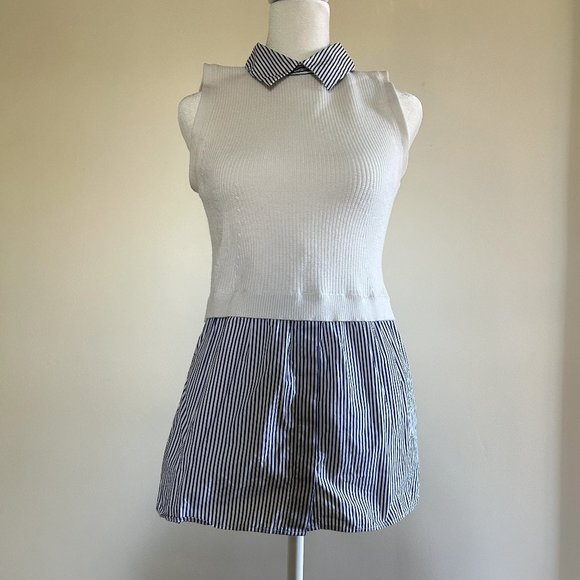 Club Monaco Knit + Strip top - Picture 1 of 7